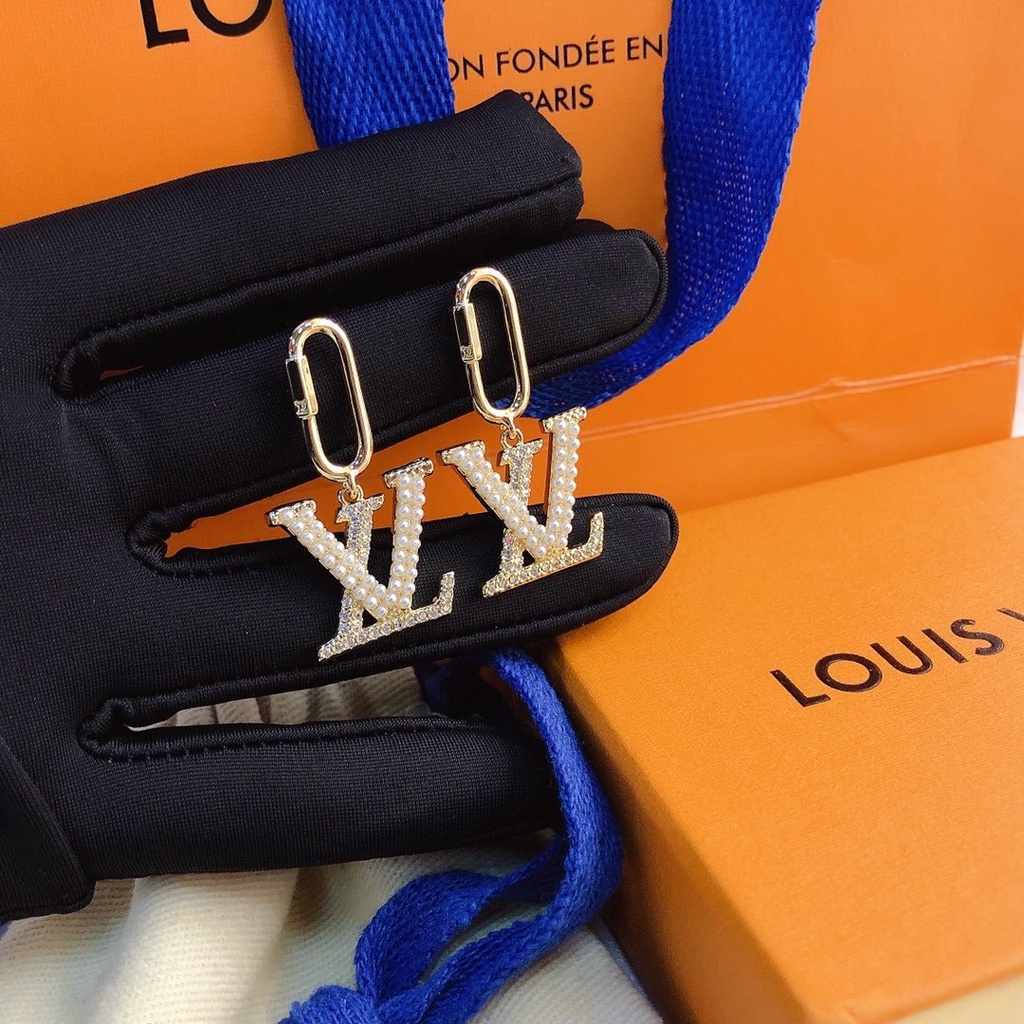 LOUIS VUITTON Bông Tai LV Bằng Thép Titan Thời Trang Cho Nữ