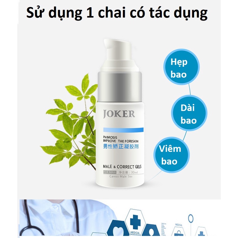 Chai Gel 30ml bôi cải thiện tình trạng hẹp, dài bao qđ, viêm qđ của bạn nam