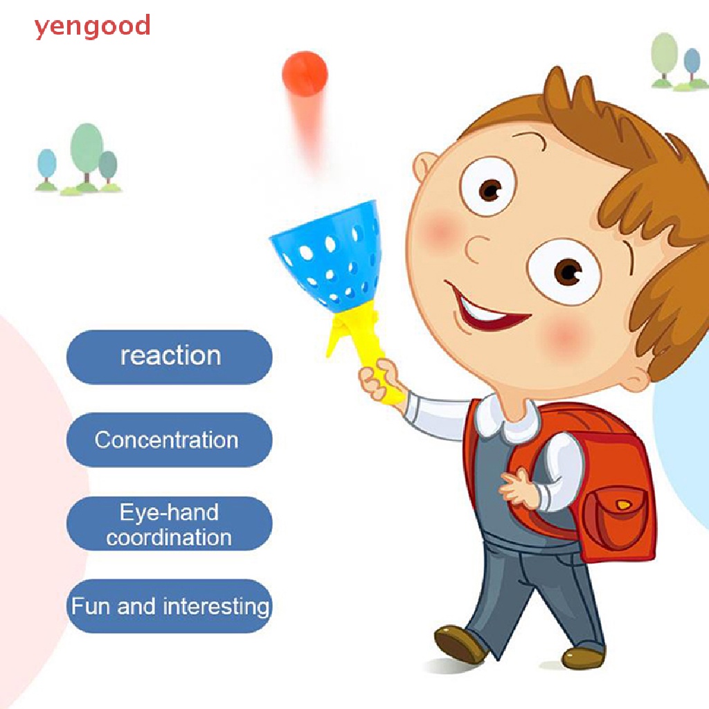 (YGD) Launch Throw Catch Ball Set Outdoor Sports Game Toy Parent-Child Interactive Toy