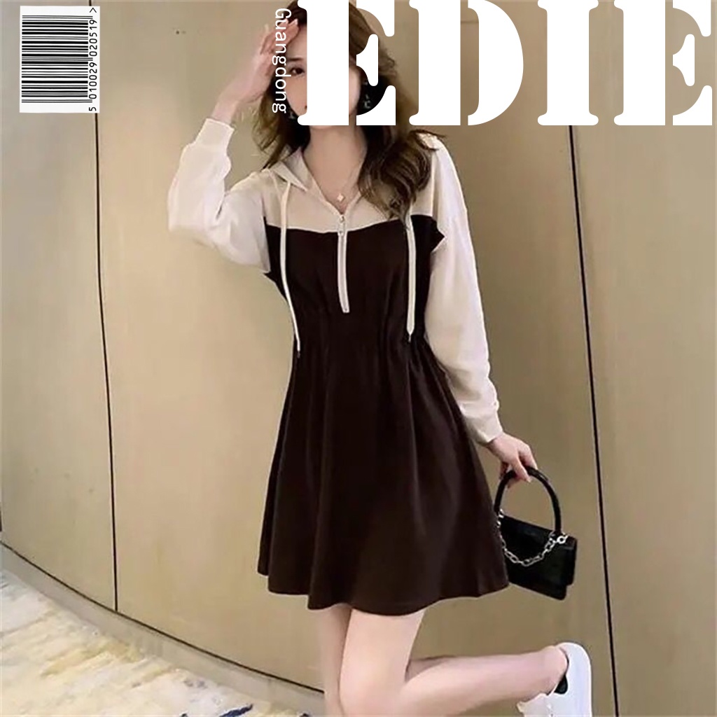 Đầm Sweater Có Mũ Trùm Kiểu Hồng Kông Thời Trang Mùa Xuân 2023 Cho Nữ