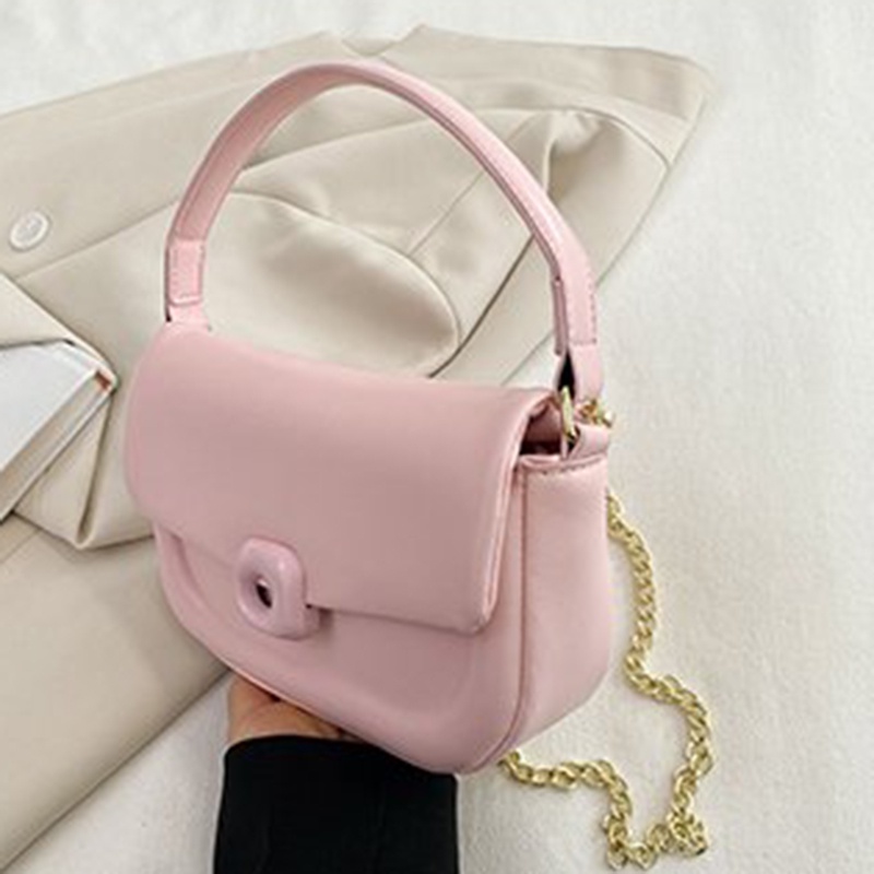 Túi Đeo Chéo Bằng Da pu Mềm Màu Trơn Thời Trang Dành Cho Nữ