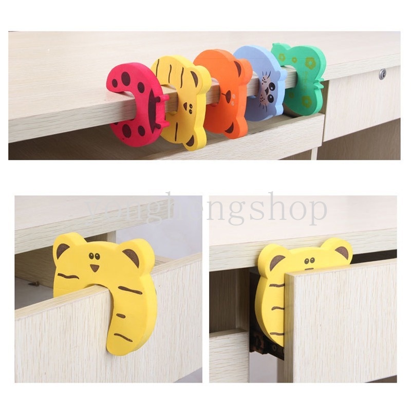 Miếng Chặn Cửa Bằng EVA Chống Sốc Hình Động Vật Hoạt Hình Dễ Thương Bảo Vệ An Toàn Cho Bé