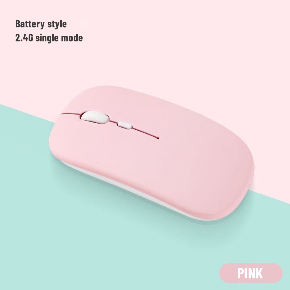 Chuột Không Dây Cho Máy Tính Xách Tay Máy Tính Bảng Không Ồn Chuột Không Dây Màu Macaroon Vùng 2.4G 1600Dpi