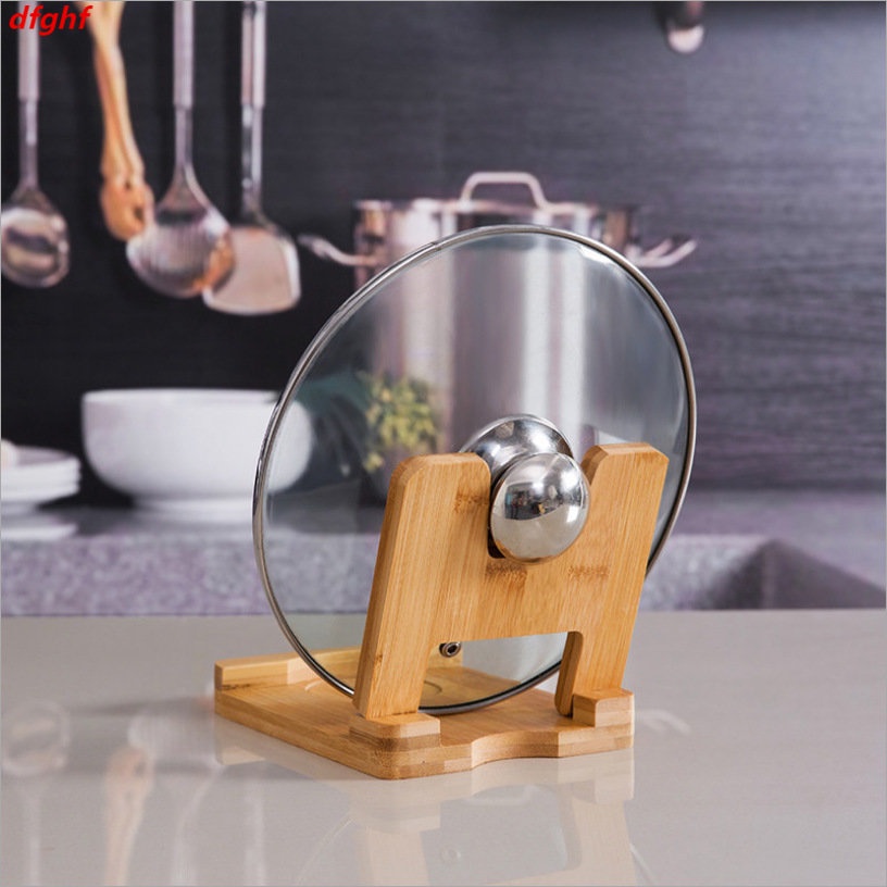 Giá Đỡ Nắp Nồi Bằng Gỗ Tre Đa Năng Có Thể Gấp Gọn Tiện Dụng