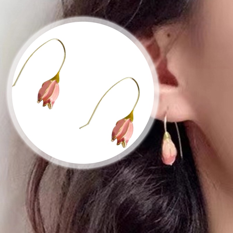 Ygt Bông Tai Hình Hoa Tulip Phong Cách Pháp Cổ Điển Thời Trang Cho Nữ