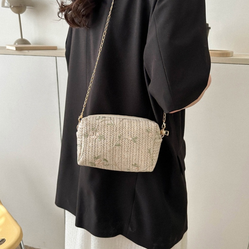 Túi Cói Đeo Chéo Đựng Điện Thoại Thời Trang Dành Cho Nữ