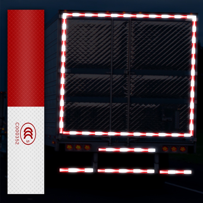 Bộ 10 Miếng Dán Phản Quang Cảnh Báo An Toàn Chống Thấm Nước Cho Xe Hơi / Xe Tải