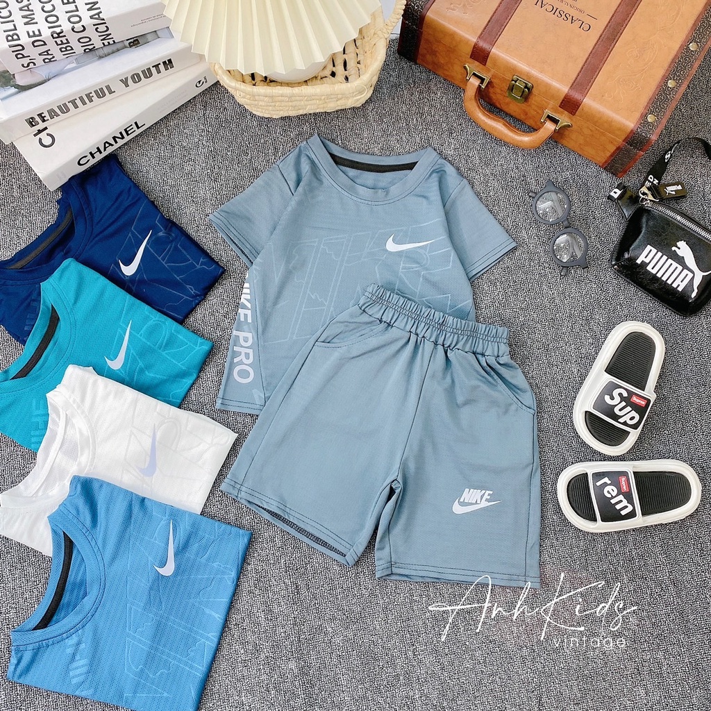 Bộ Cộc Tay Bé Trai Nai Pro Chất Cotton Mịn Cao Cấp, Đồ Bộ Cộc Tay Hè Thể Thao Cho Bé Từ 6-27kg Moobaby Shop
