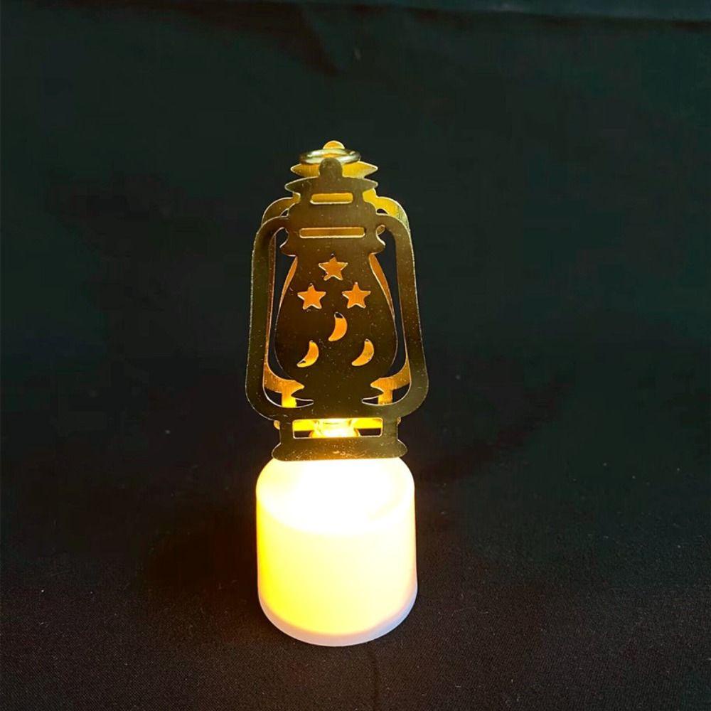 GLENES Đèn LED Nến Hình Lâu Đài Hồi Giáo