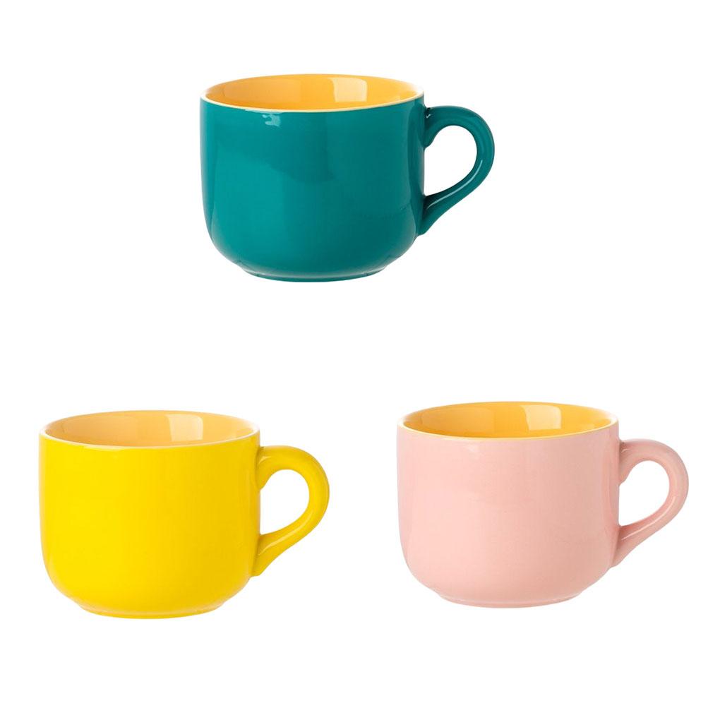 Cốc Uống Nước Bằng Sứ Chịu Nhiệt Có Tay Cầm Dùng Được Trong Lò Vi Sóng