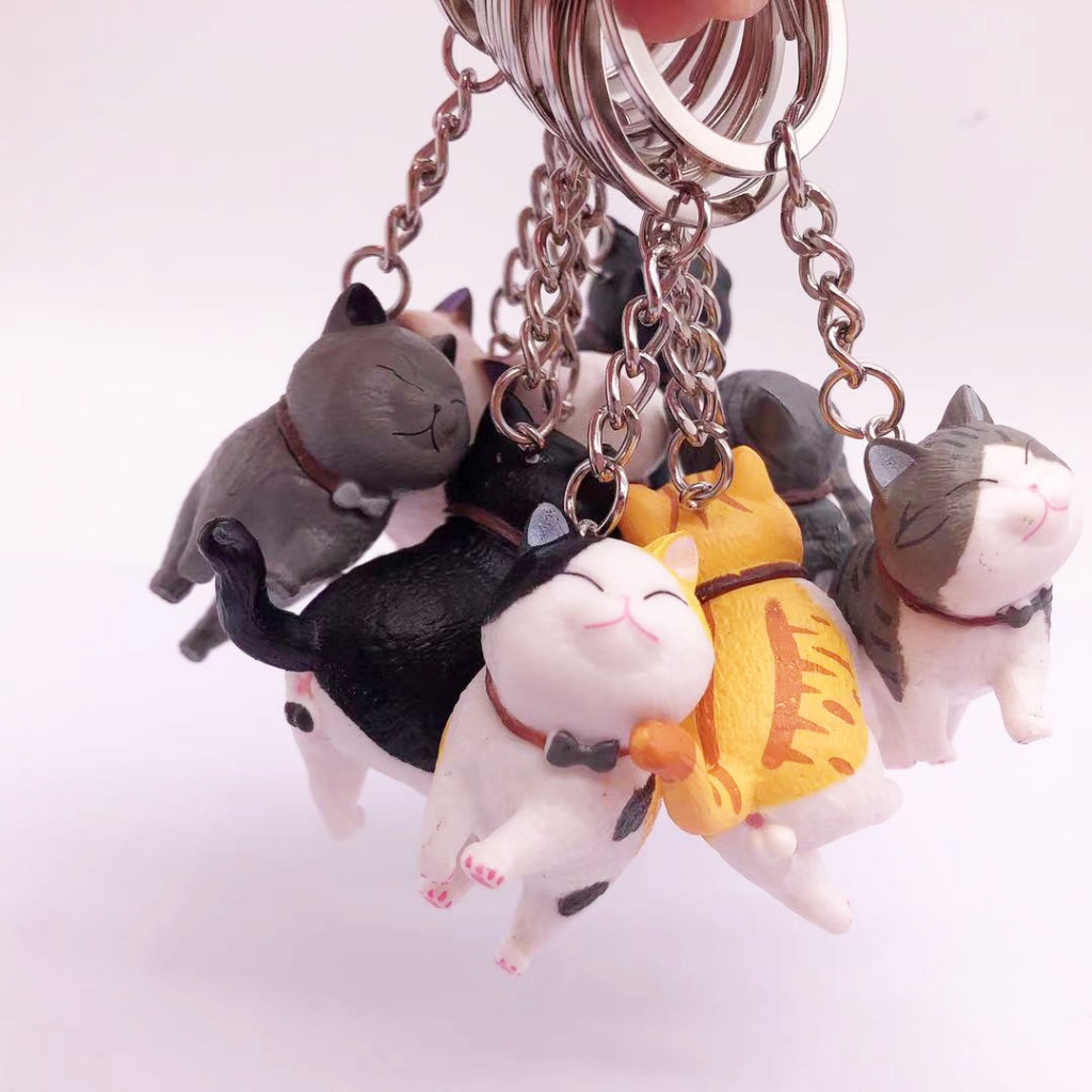 Cute cat Keychains Cute Keychain Car Key Chains Kawaii Anime Toys Kids Christmas Gift