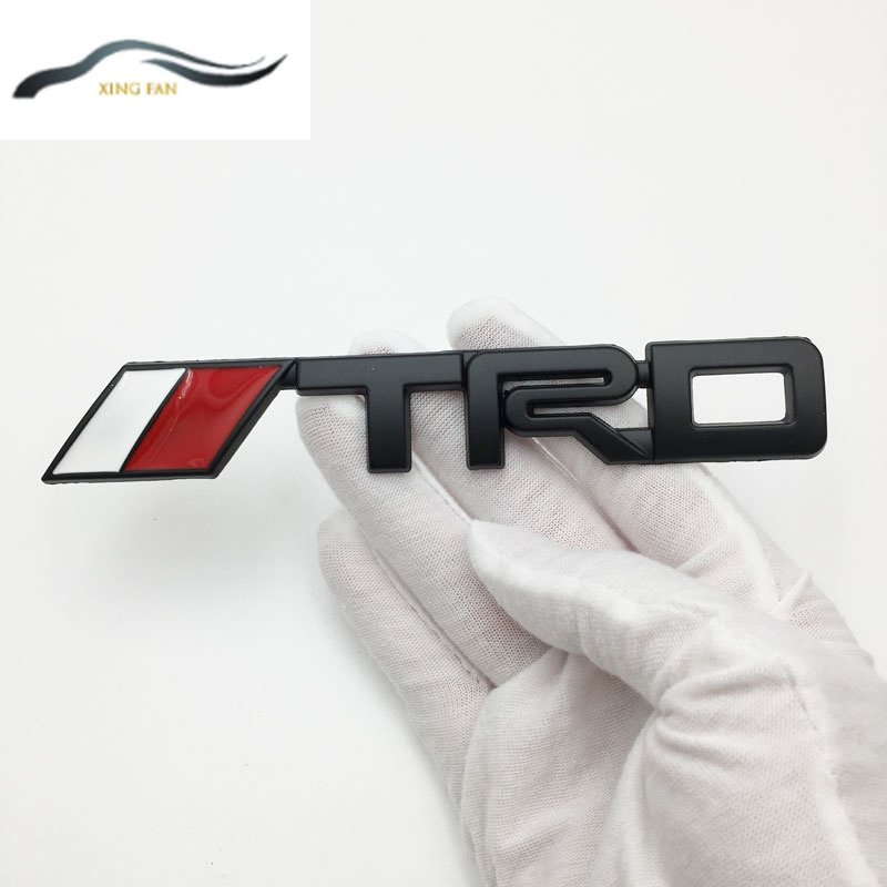 Miếng Dán LOGO TRD 3D Bằng Kim Loại Trang Trí Xe Hơi Thể Thao Toyota