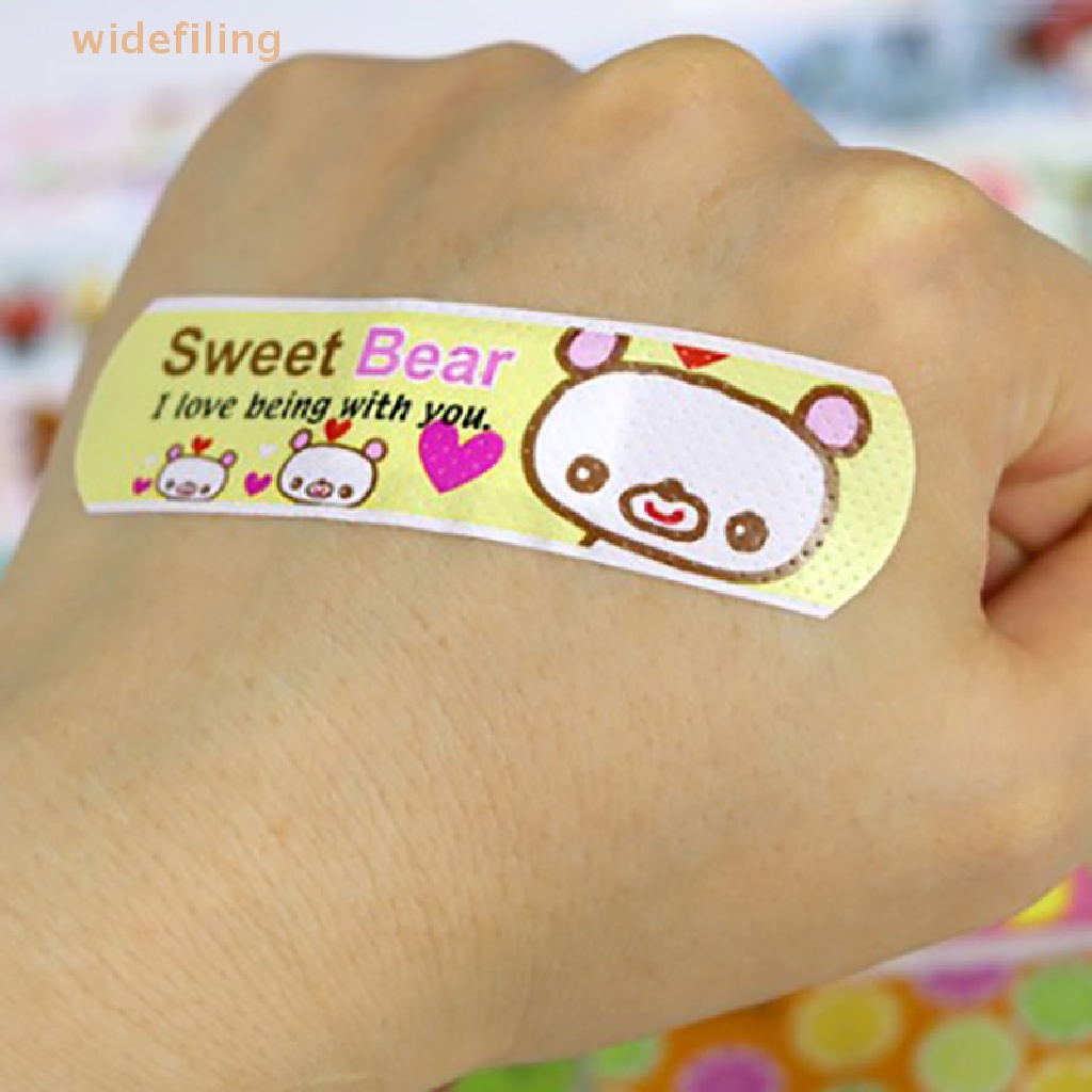 Bộ 120 Băng Cá Nhân Thoáng Khí Chống Thấm Nước Họa Tiết Hoạt Hình Dễ Thương