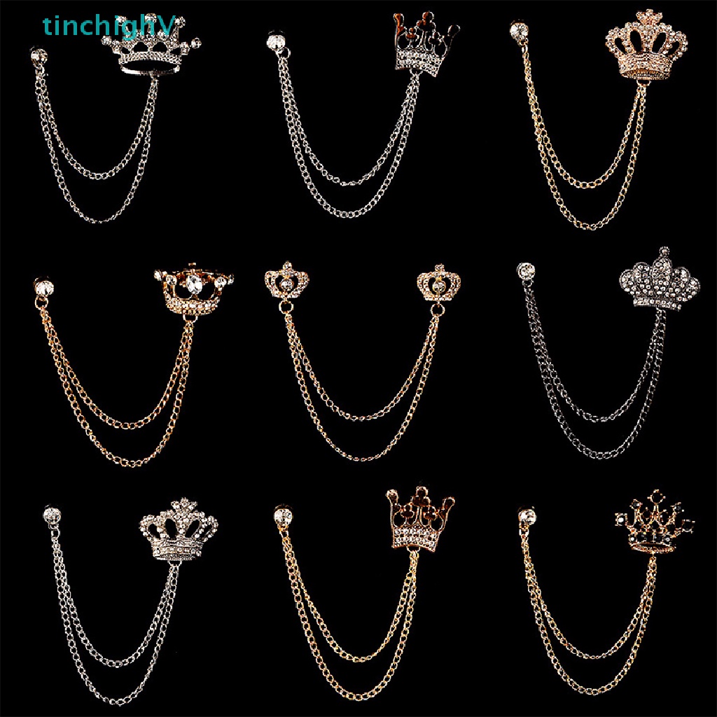 Ghim Cài Áo Hình Vương Miện Đính Đá Thời Trang Dành Cho Nam Nữ