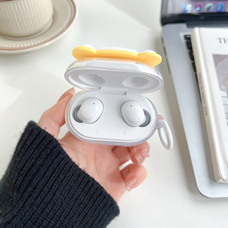 Vỏ tai nghe máy ảnh sáng tạo cho oppo enco buds gấu dễ thương phim hoạt hình tình yêu thỏ mềm tpu chống xước vỏ bảo vệ
