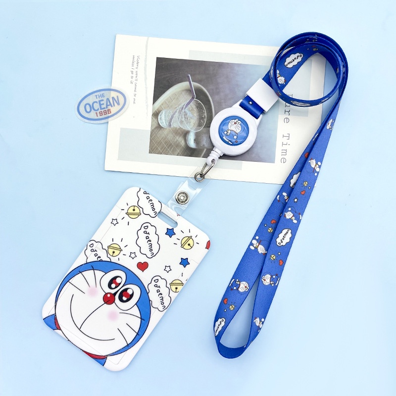 Ví Đựng Thẻ ID Hình Mèo Máy Tinkerbell Doraemon Dễ Thương Có Thể Thu Gọn