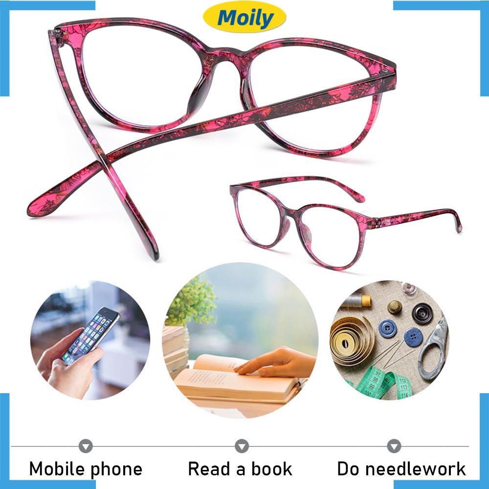 Kính Đọc Sách Gọng Hoa Siêu Nhẹ Chống Ánh Sáng Xanh Kiểu Vintage Thời Trang Cho Nữ Sự Bảo Vệ