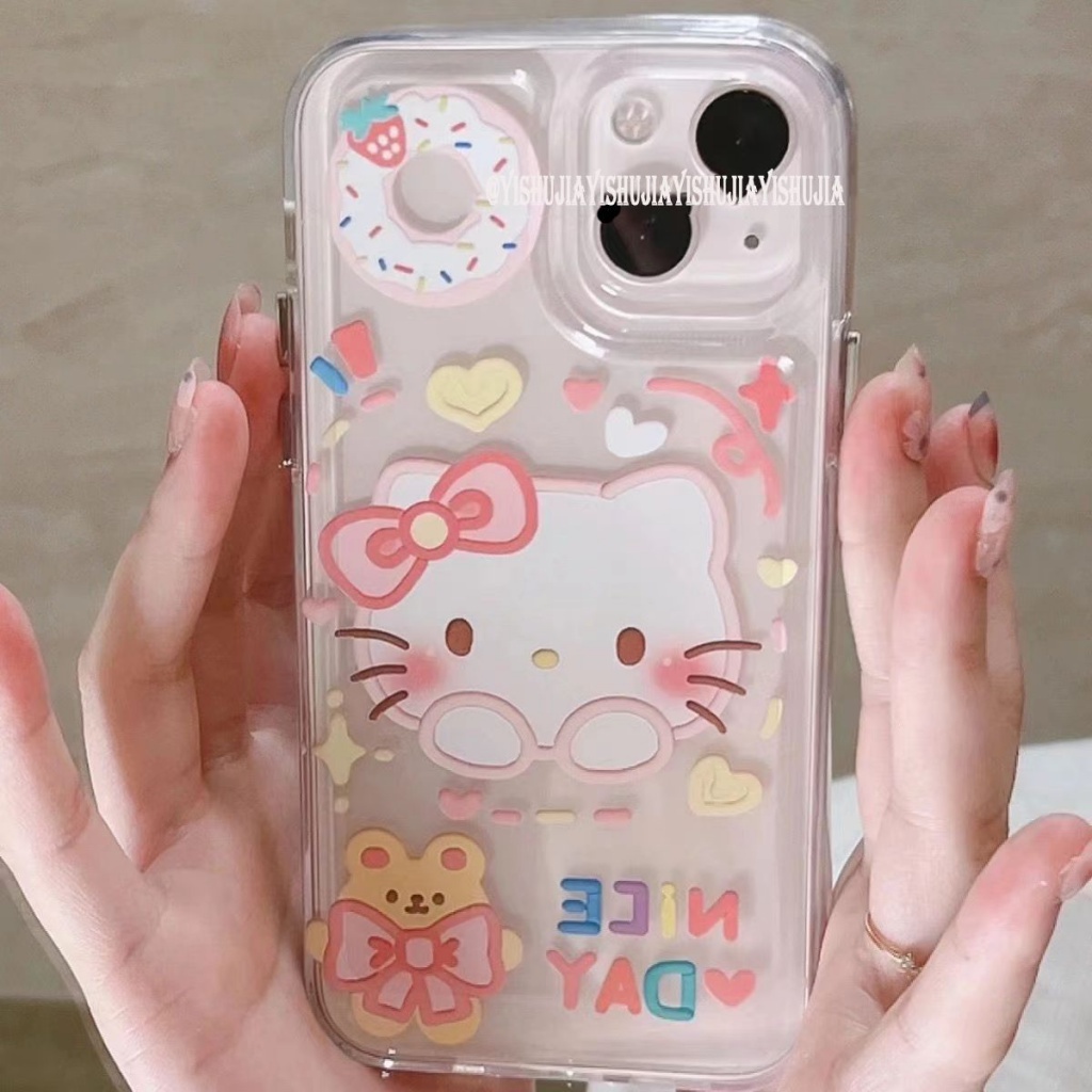 ✅Ốp Điện Thoại Mềm Màu Trong Suốt Hình Chú Chó / Mèo Graffiti Cho iPhone 14 13promax 12 11pro xr xs 7 8p Esr