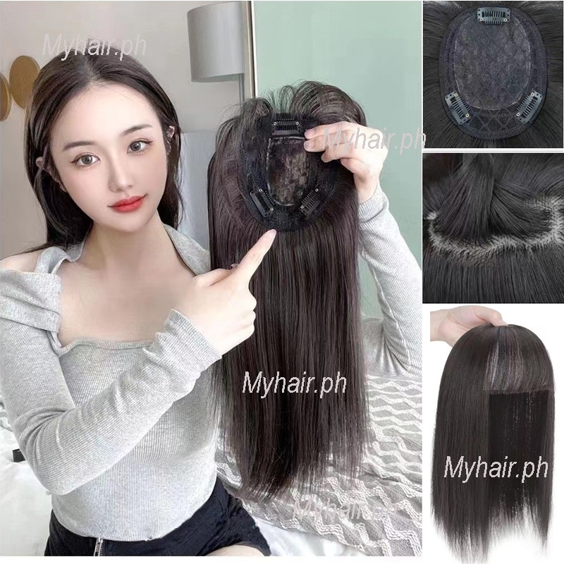 Tóc Giả Dài Thẳng Màu Trắng Có Mái Tăng Cường Độ Cao