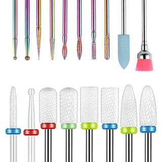 Bộ 18 mũi khoan móng tay 3 / 32 inch chuyên dụng cho salon làm móng