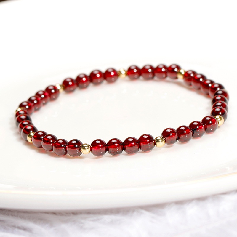 Vòng Đeo Tay Garnet Đính Pha Lê Tinh Xảo Thời Trang Cho Nữ