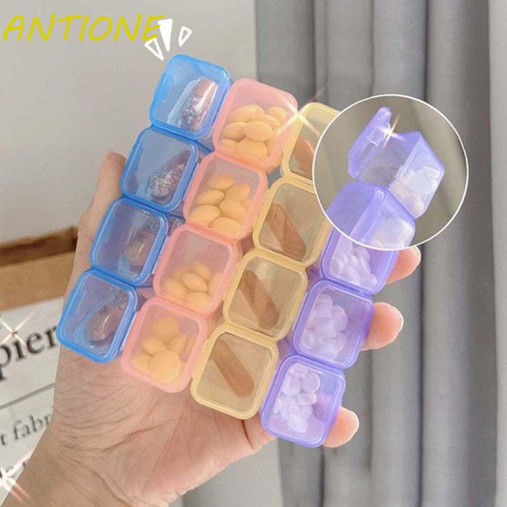 Hộp đựng thuốc 28 ngăn bằng nhựa trong suốt chống rơi nhiều màu