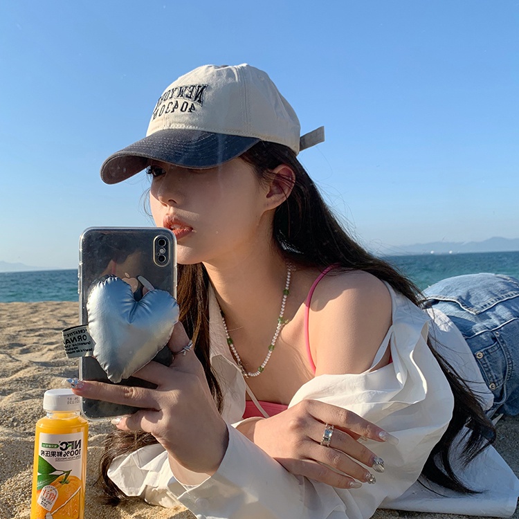 Mũ Lưỡi Trai Thể Thao Màu Sắc Tương Phản Phong Cách Hàn Quốc Cho Nam Và Nữ