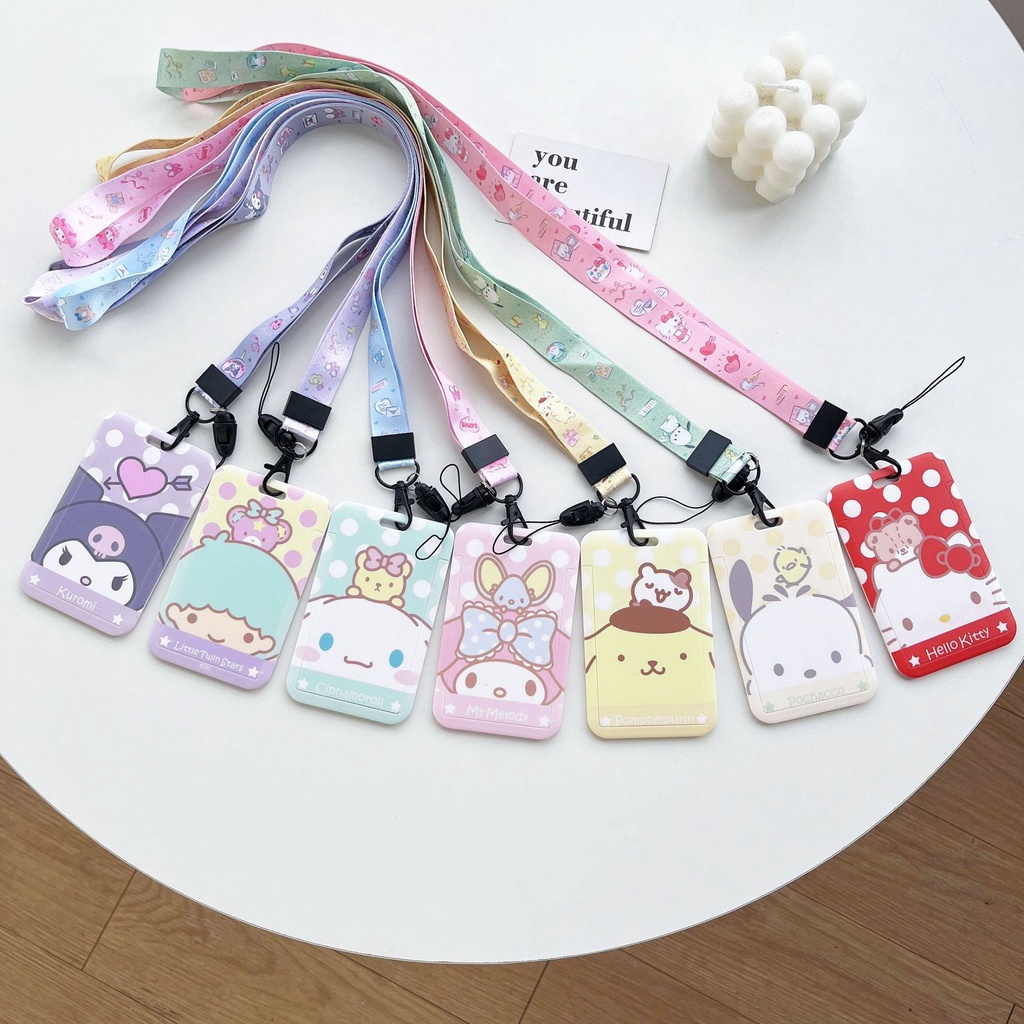 SANRIO Ví Silicone Đựng Thẻ Tín Dụng / Danh Thiếp Dụng Cụ Xe Buýt Hình Hello Kitty Thời Trang