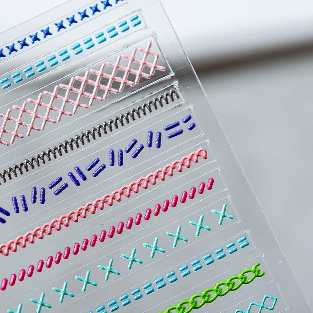 Miếng Dán Trang Trí Móng Tay Hình Thánh Giá Trái Tim Cá Tính Dành Cho Nữ