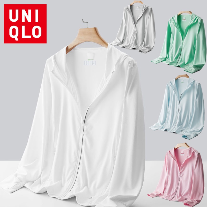 Áo khoác chống nắng nữ có mũ trùm đầu uniqlo áo khoác mỏng nhẹ ngoài trời áo khoác chống nắng đi xe đạp đa chức năng