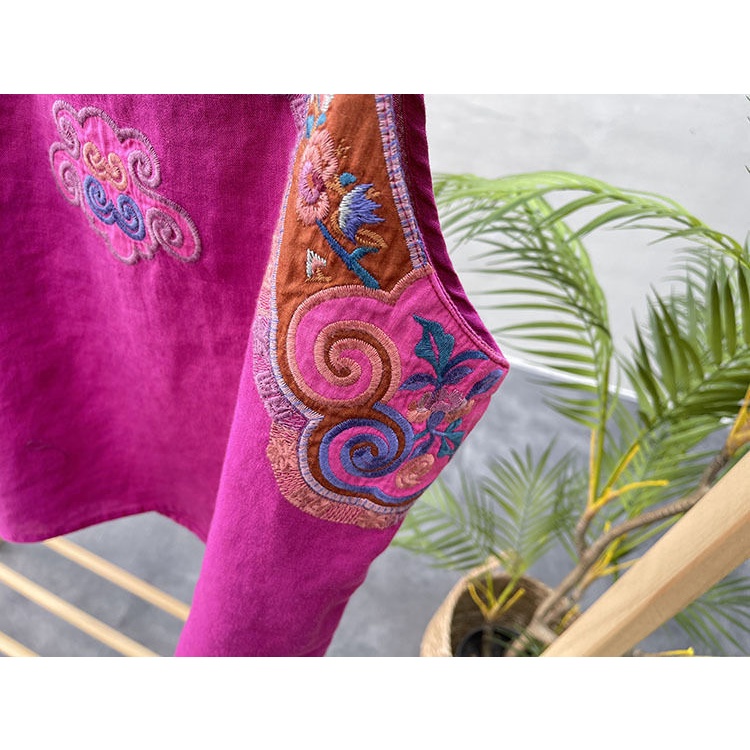 Áo Hai Dây Cotton Lanh Thêu Họa Tiết Dân Tộc Phong Cách Trung Hoa Cổ Điển Thời Trang Mùa Hè Hàng Mới Dành Cho Bạn Nữ