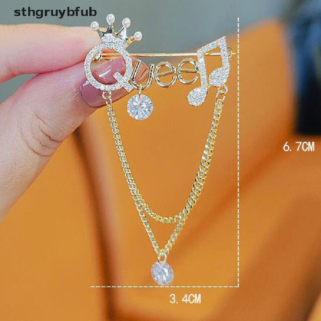 Ghim Cài Áo Hình Chữ Cái Đính Đá Thời Trang Dành Cho Nữ