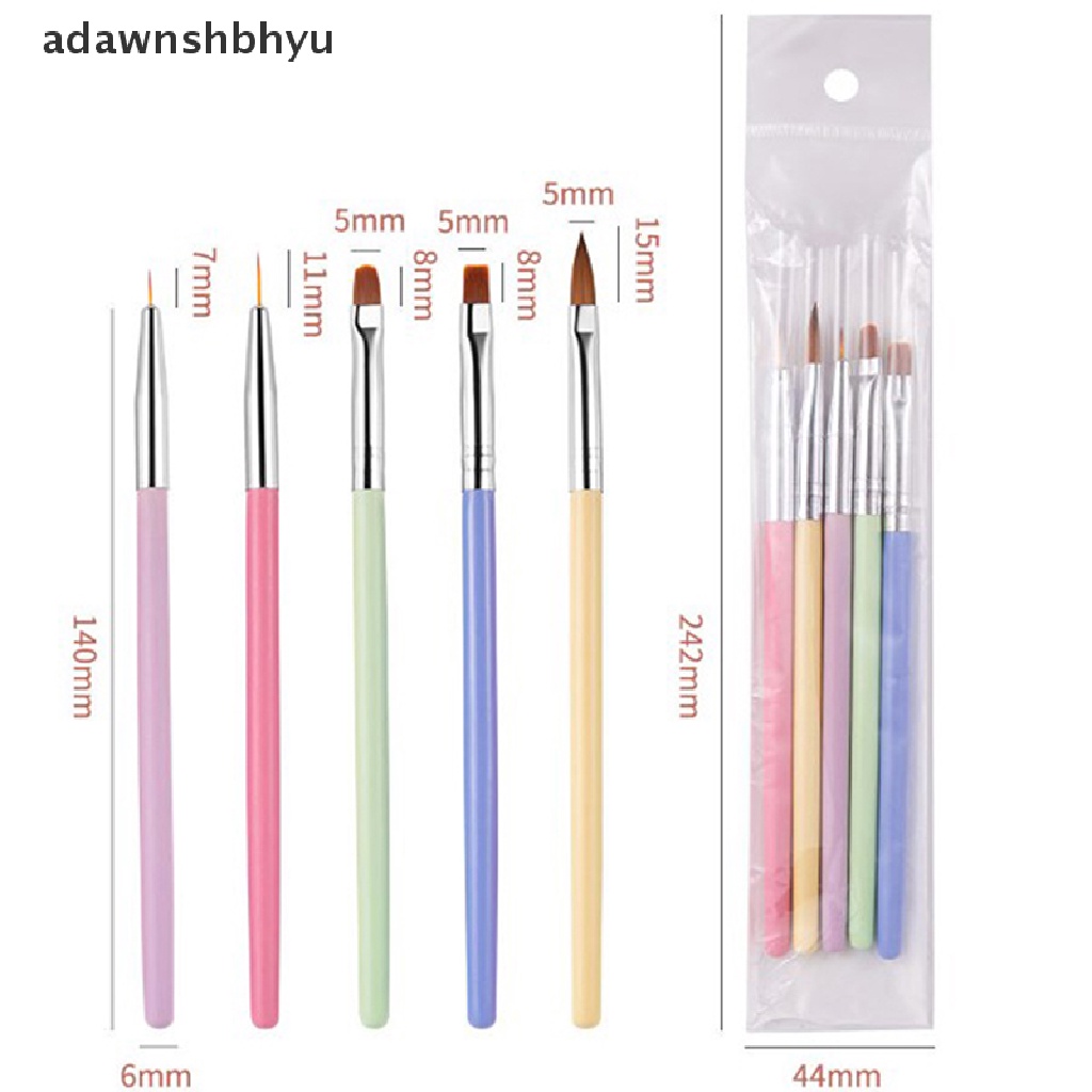 Cọ Vẽ Trang Trí Móng Tay Đầu Tròn Bằng Kim Loại Chuyên Dụng