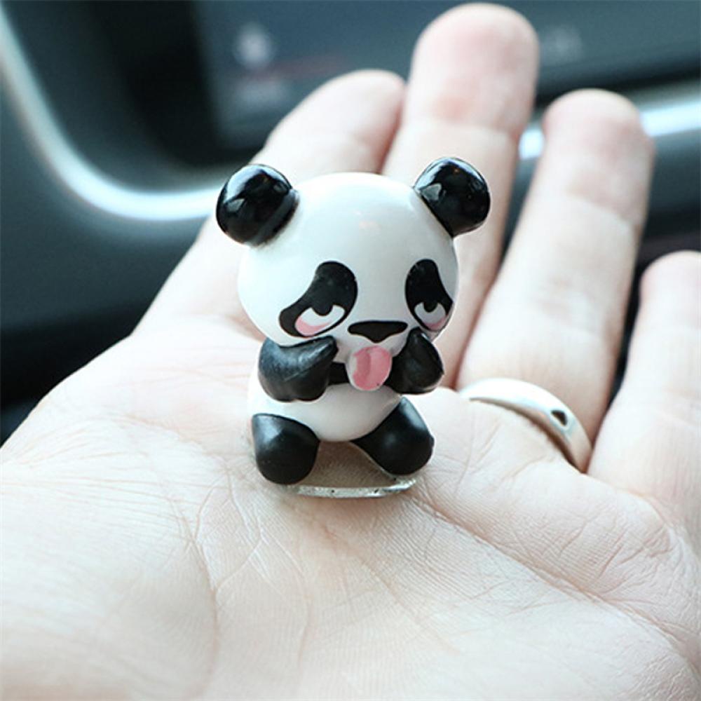 Set 8 Chú Gấu Trúc Hoạt Hình Dễ Thương Trang Trí Bảng Điều Khiển Xe Hơi S2Z5 DIY