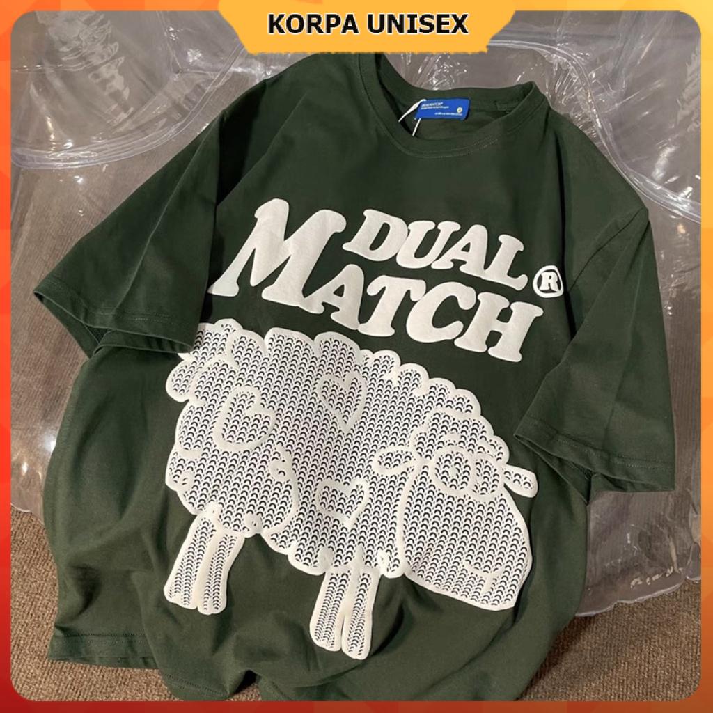 [ IN NỔI ] Áo thun tay lỡ form rộng in chú cừu DUAL MATCH a - phông ulzzang oversize unisex nam nữ