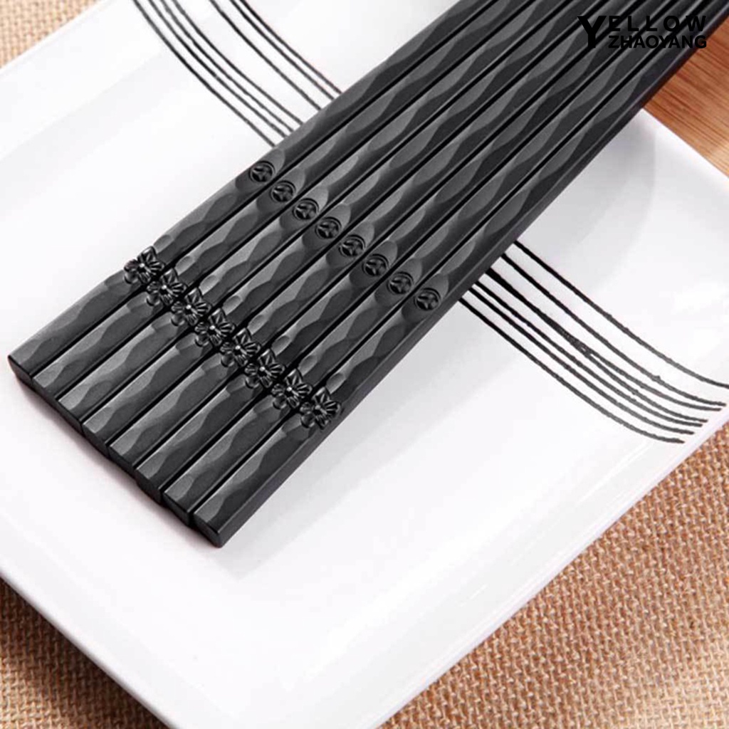 1 Đôi Đũa Hợp Kim NY-1 Phong Cách Nhật Bản Chống Trượt