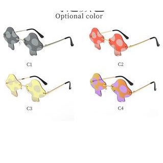 Kính Mát Gọng Kim Loại Hình Nấm Hoạt Hình Vui Nhộn Cho Halloween