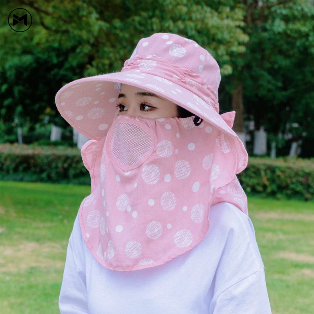 Mũ Chống Nắng Kèm Khẩu Trang Chống Tia UV Thời Trang 2022 Dành Cho Nữ