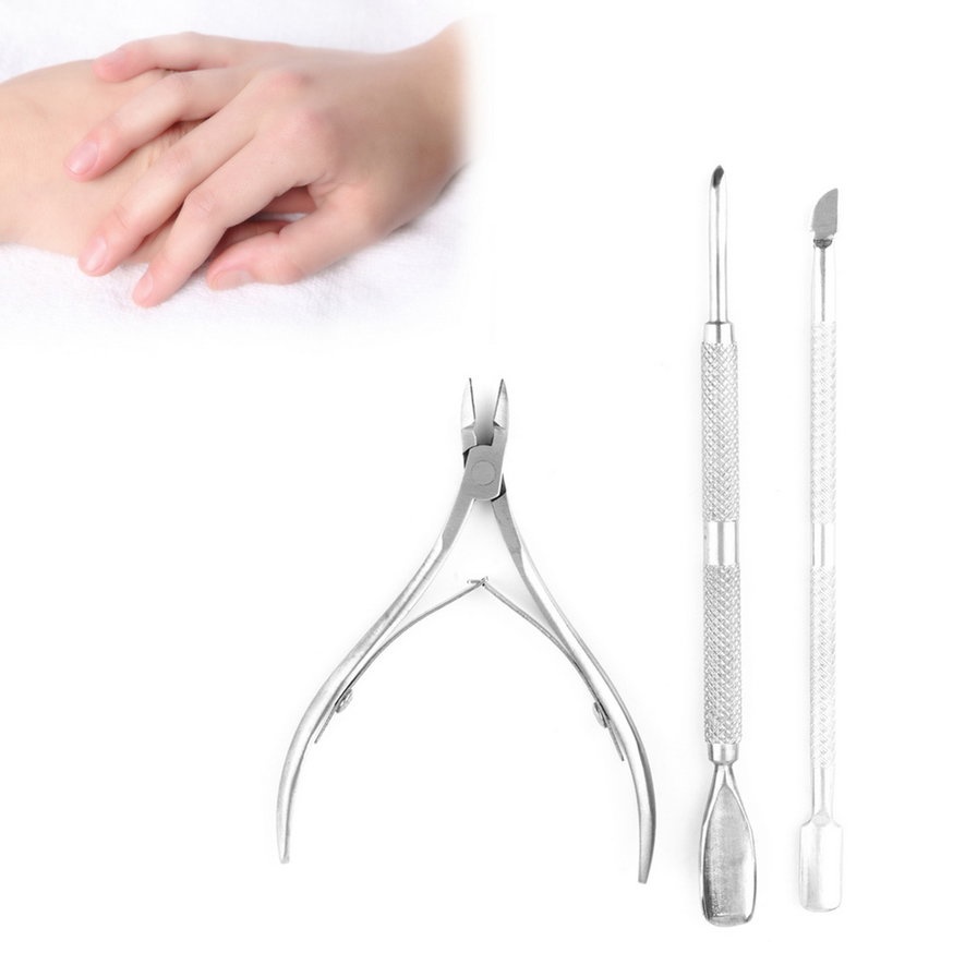 ❤Stainless Steel Nail Cuticle Spoon Pusher Remover Cutter Nipper Clipper Cut