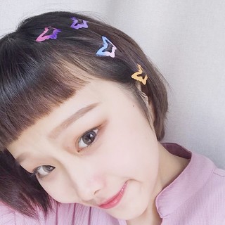 Set 12 Kẹp Tóc Hình Bướm Màu Gradient Cho Bé Gái