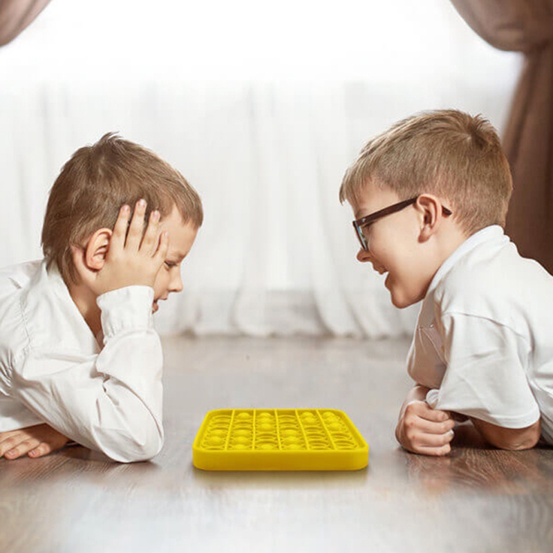 Cầu Vồng Fidget Đồ Chơi Silicon Đẩy Bong Bóng Fidget Cảm Giác Giảm Căng Thẳng Đồ Chơi Cho Trẻ Em