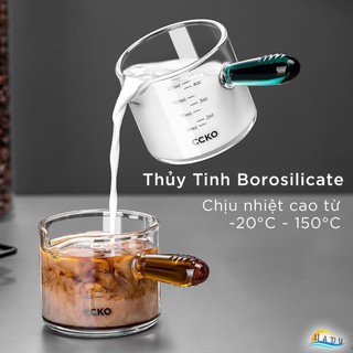Cốc Pha Cà Phê Thủy Tinh Borosilicat Cao Cấp – Chịu Nhiệt Tốt, Đa Năng, Sang Trọng CCKO