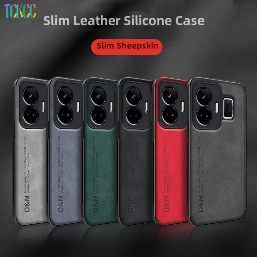 Ốp Điện Thoại Da Cừu Phối Silicon Ôm Sát Mặt Nhám Kiểu Doanh Nhân Cho Realme Neo5 Neo3 Neo2 GT 2 3 Realme 10 Pro +