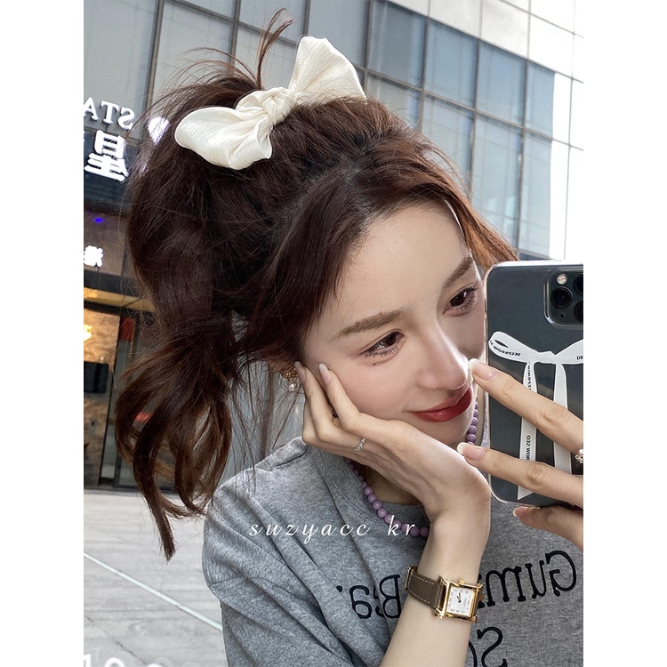 Dây Buộc Tóc Cao Su Satin Thắt Nơ Xinh Xắn Cho Nữ Mã 2023