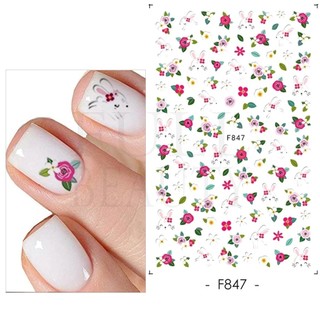 Sticker Dán Móng Hoạ Tiết Hoa Lá