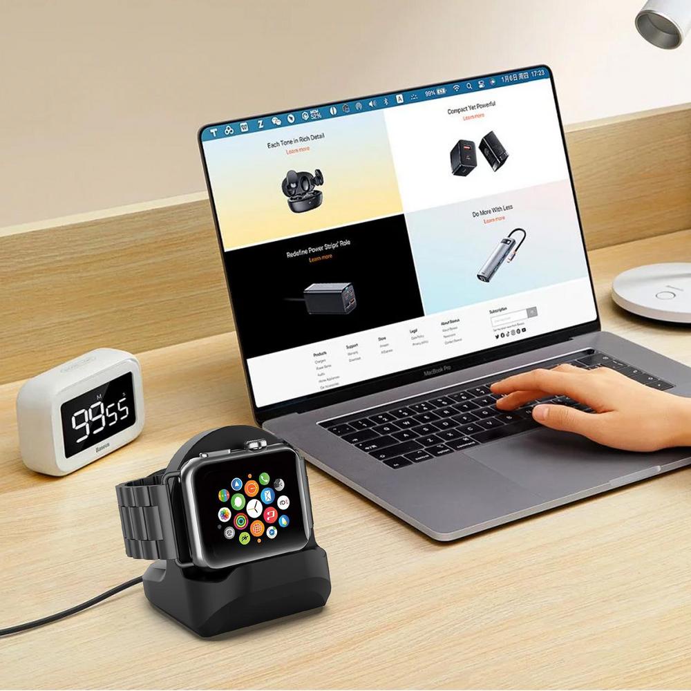 Đế Sạc Đứng Bằng Silicon Cho Đồng Hồ Thông Minh Apple Watch Series 8 Ultra 7 6 5 4 3 2 SE