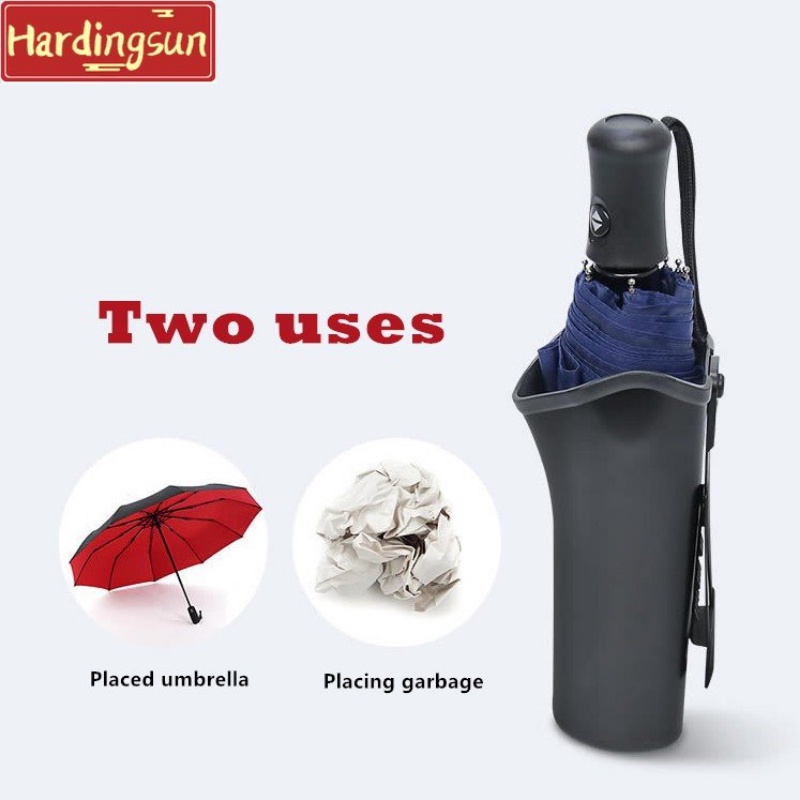 Xô Đựng Dù Bằng Nhựa Màu Đen Đa Năng Kèm Móc Treo Tiện Dụng Cho Xe Hơi