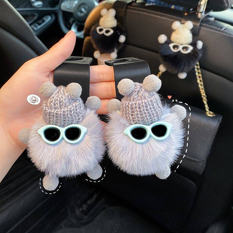 Small Briquette Car Backrest Hook Cute Car Seat Multifunctional Storage Front Row Rear Row Car Interior Decoration TujP