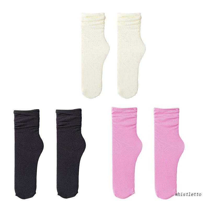 Whi Đôi Vớ Ống Lửng Mỏng Màu Trơn Thoáng Khí Thời Trang Mùa Hè Dành Cho Nam Nữ