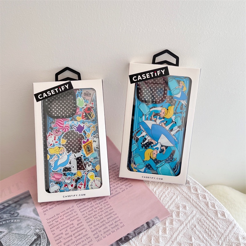 Ốp Điện Thoại Silicon TPU Cứng Chống Sốc In Hình Alice In Wonderland Cho iPhone 11 12 13 14 Pro Max